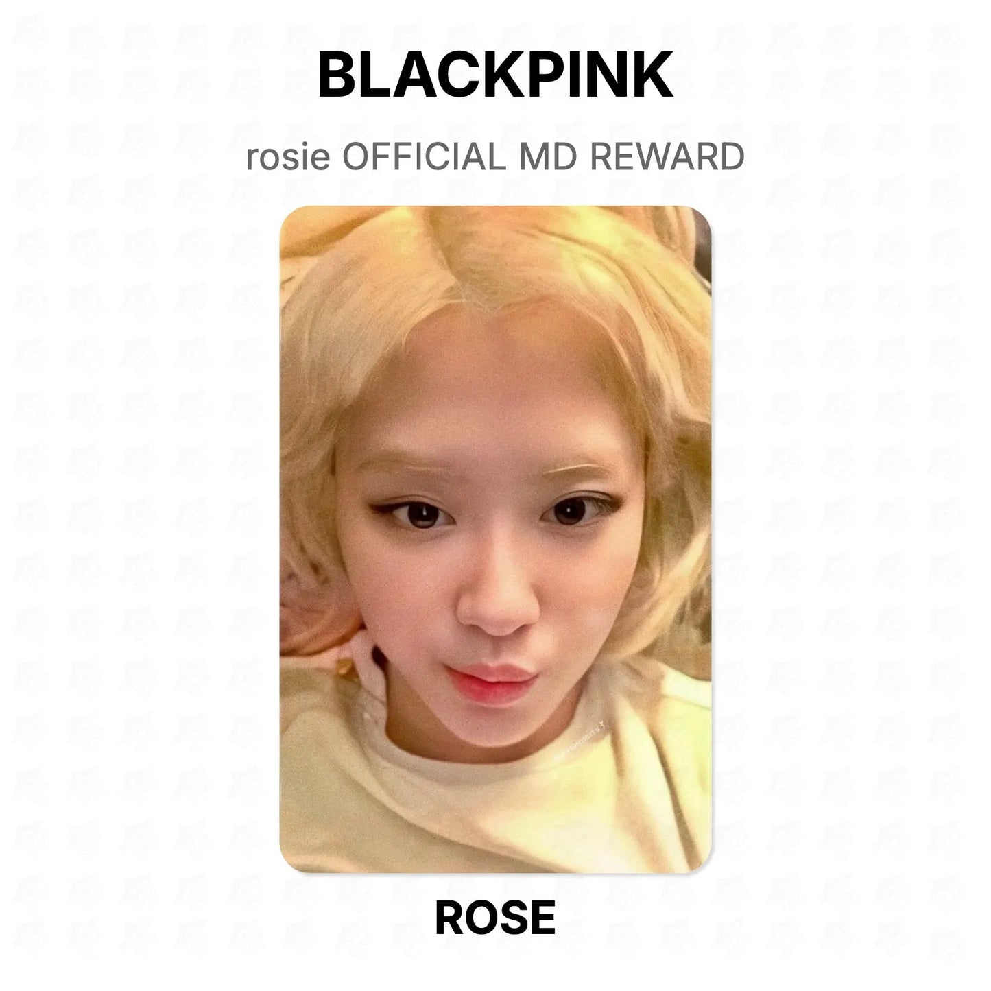 BLACKPINK rosie OFFICIAL MD REWARD Official Photocard