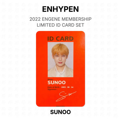 ENHYPEN 2022 ENGENE MEMBERSHIP LIMITED ID CARD SET Official Photocard