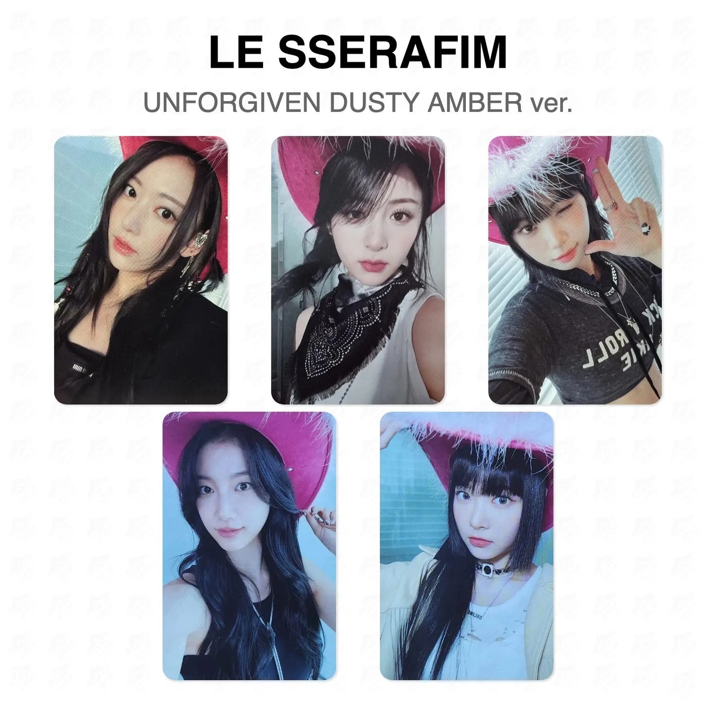 LE SSERAFIM UNFORGIVEN DUSTY AMBER ver. Official Photocard