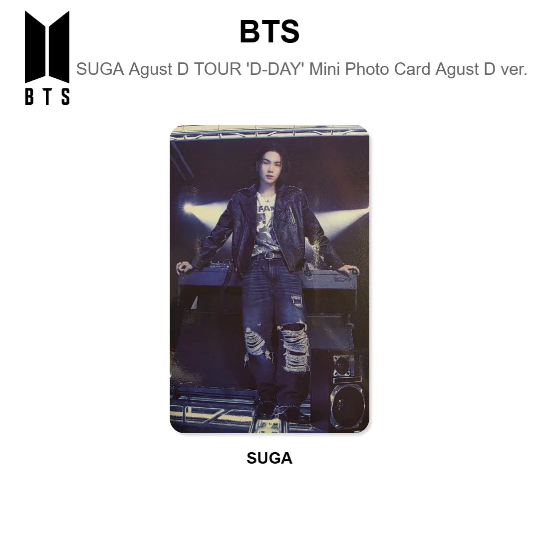 BTS SUGA | Agust D TOUR 'D-DAY' Mini Photo Card Agust D ver. Official Photocard