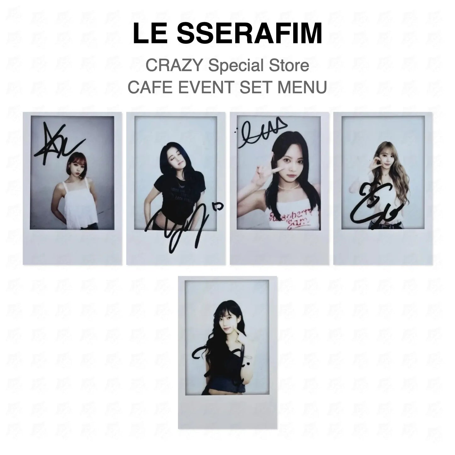 LE SSERAFIM CRAZY Special Store CAFE EVENT SET MENU Official Photocard