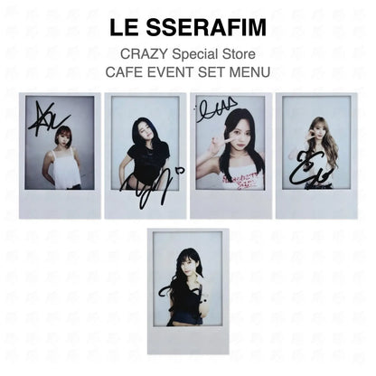 LE SSERAFIM CRAZY Special Store CAFE EVENT SET MENU Official Photocard