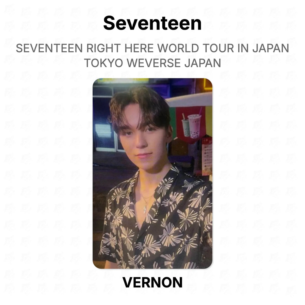 Seventeen RIGHT HERE WORLD TOUR IN JAPAN TOKYO WEVERSE JAPAN Official Photocard