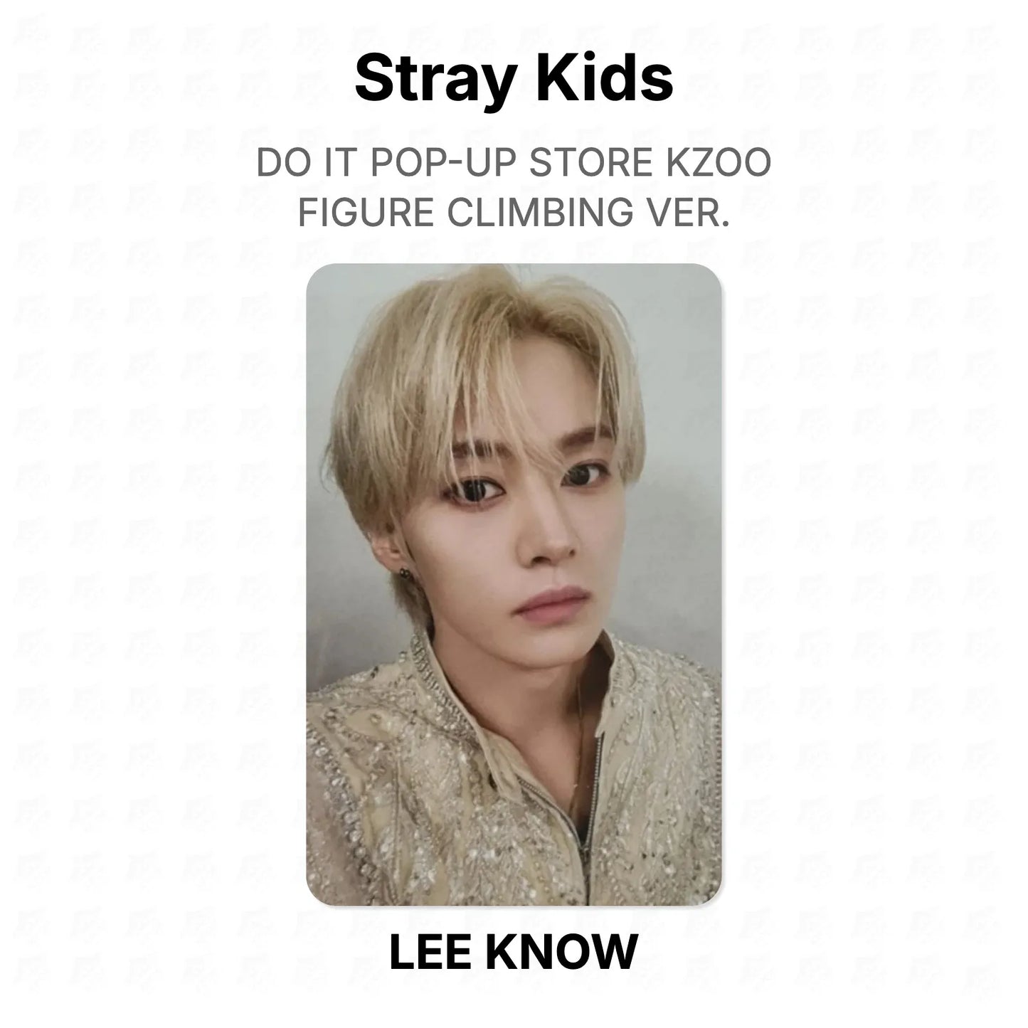 Stray Kids DO IT POP-UP STORE KZOO FIGURE CLIMBING VER. Official Photocard