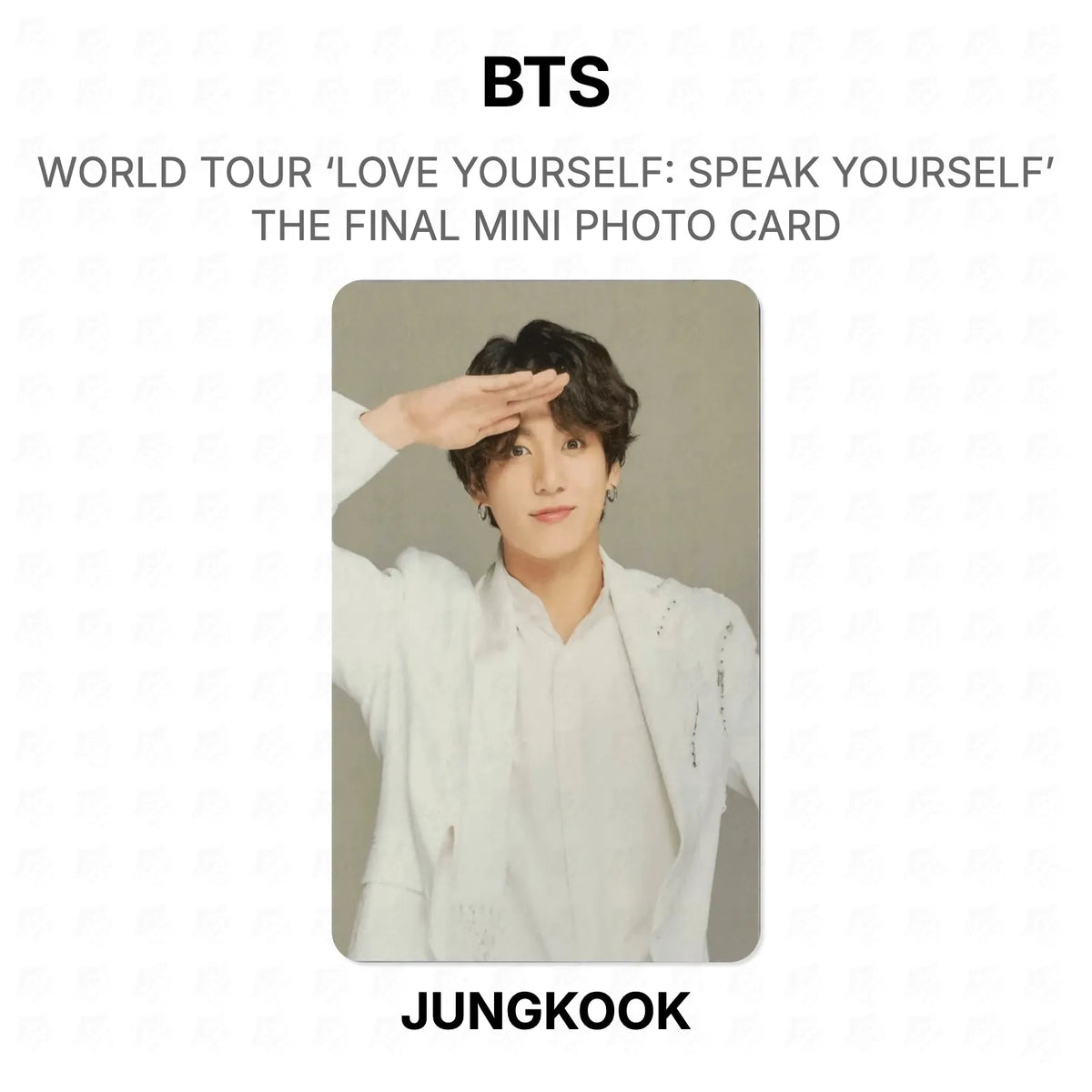 BTS WORLD TOUR ‘LOVE YOURSELF: SPEAK YOURSELF’ THE FINAL MINI PHOTO CARD photocard oficial