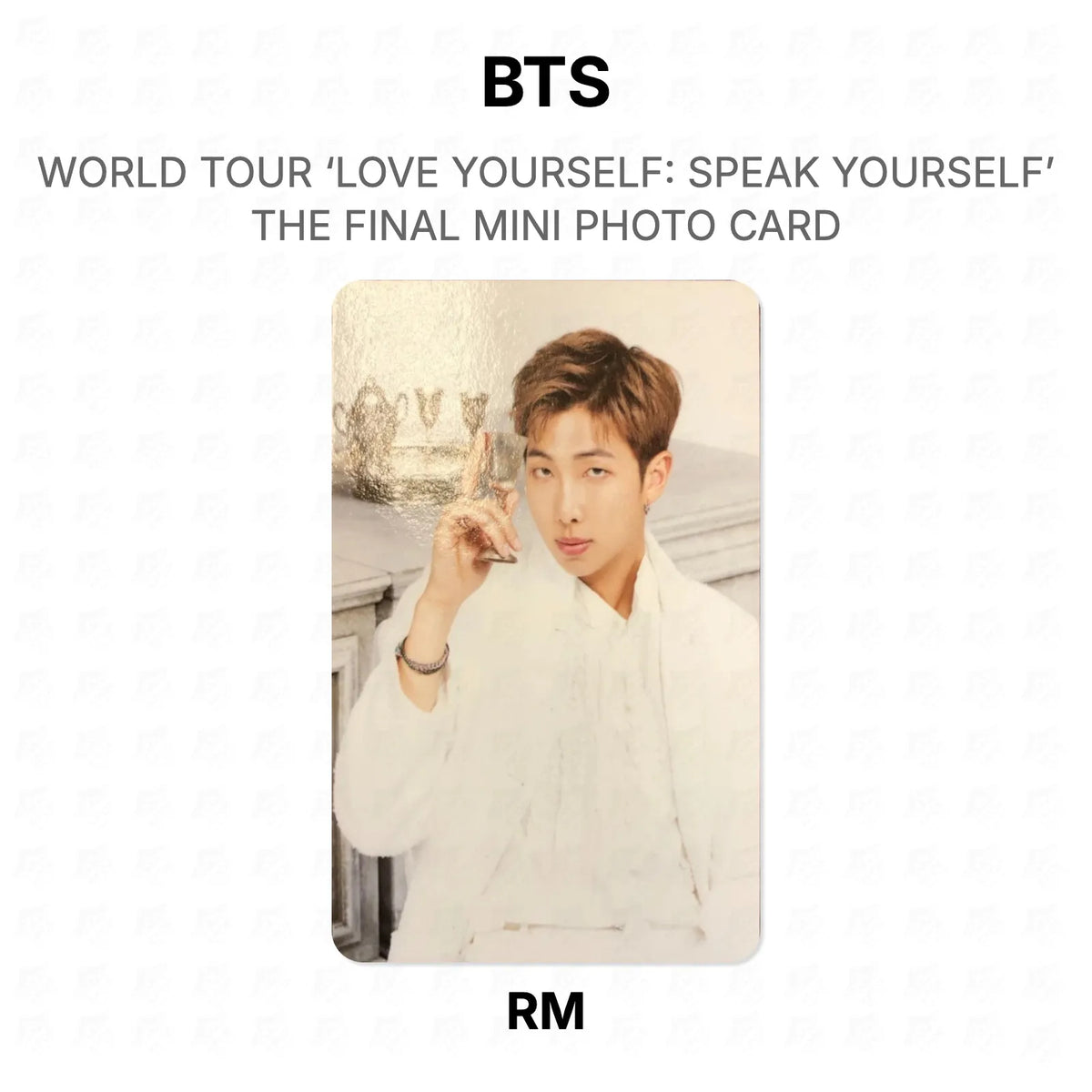BTS WORLD TOUR ‘LOVE YOURSELF: SPEAK YOURSELF’ THE FINAL MINI PHOTO CARD photocard oficial