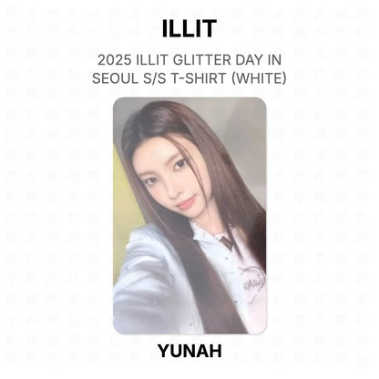 ILLIT 2025 ILLIT GLITTER DAY IN SEOUL S/S T-SHIRT (WHITE) Official Photocard