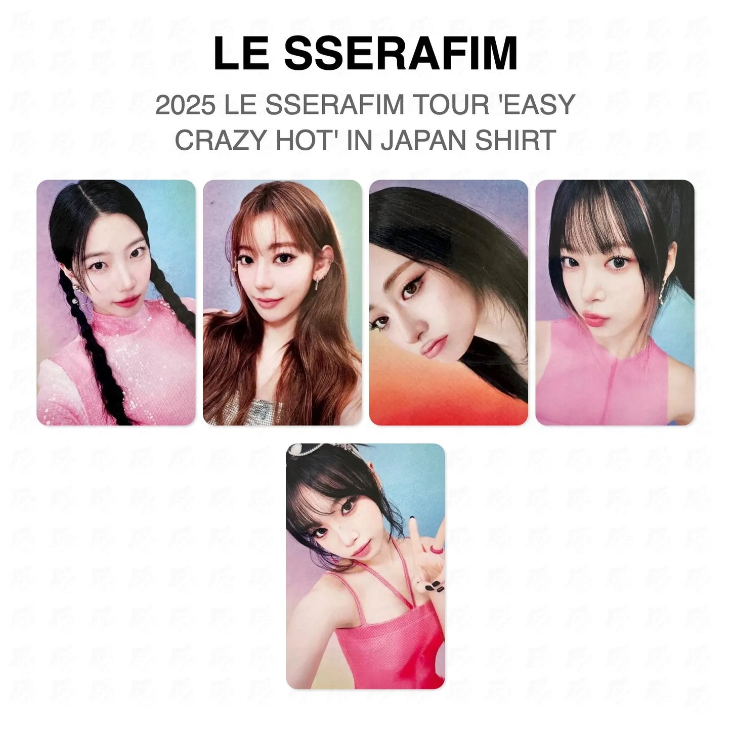 LE SSERAFIM 2025 LE SSERAFIM TOUR 'EASY CRAZY HOT' IN JAPAN SHIRT Official Photocard