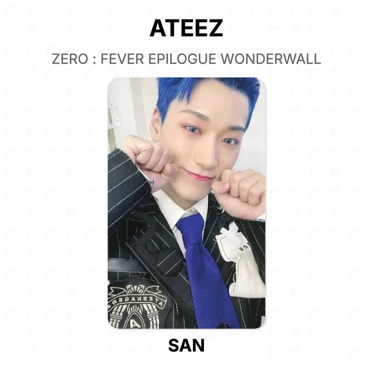 ATEEZ ZERO : FEVER EPILOGUE WONDERWALL Official Photocard