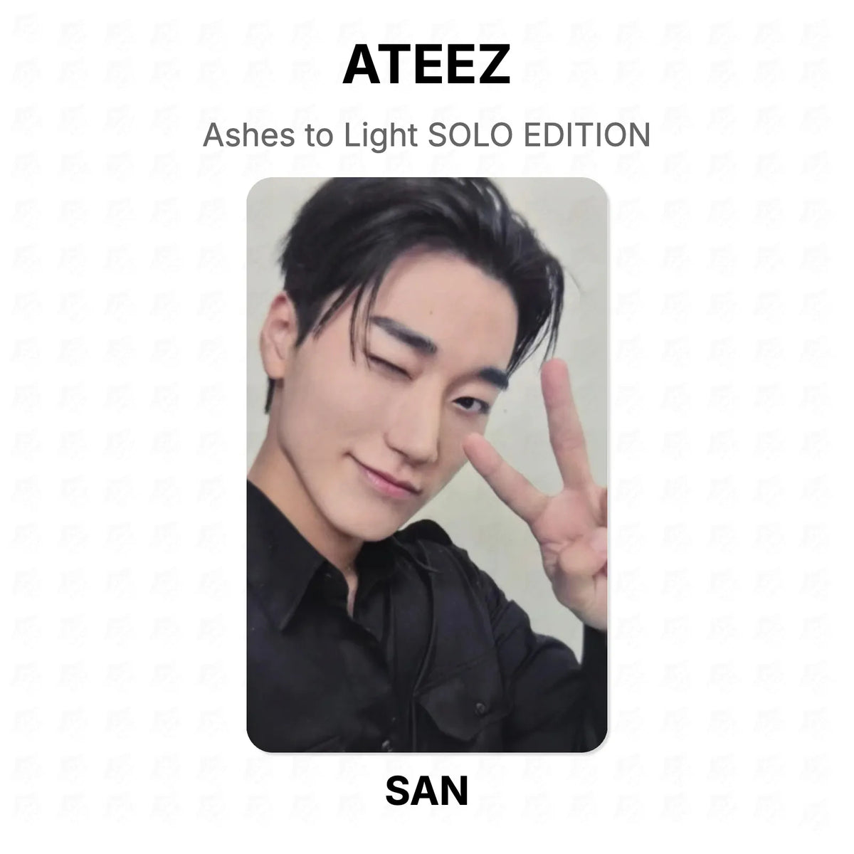 ATEEZ Ashes to Light SOLO EDITION Official Photocard
