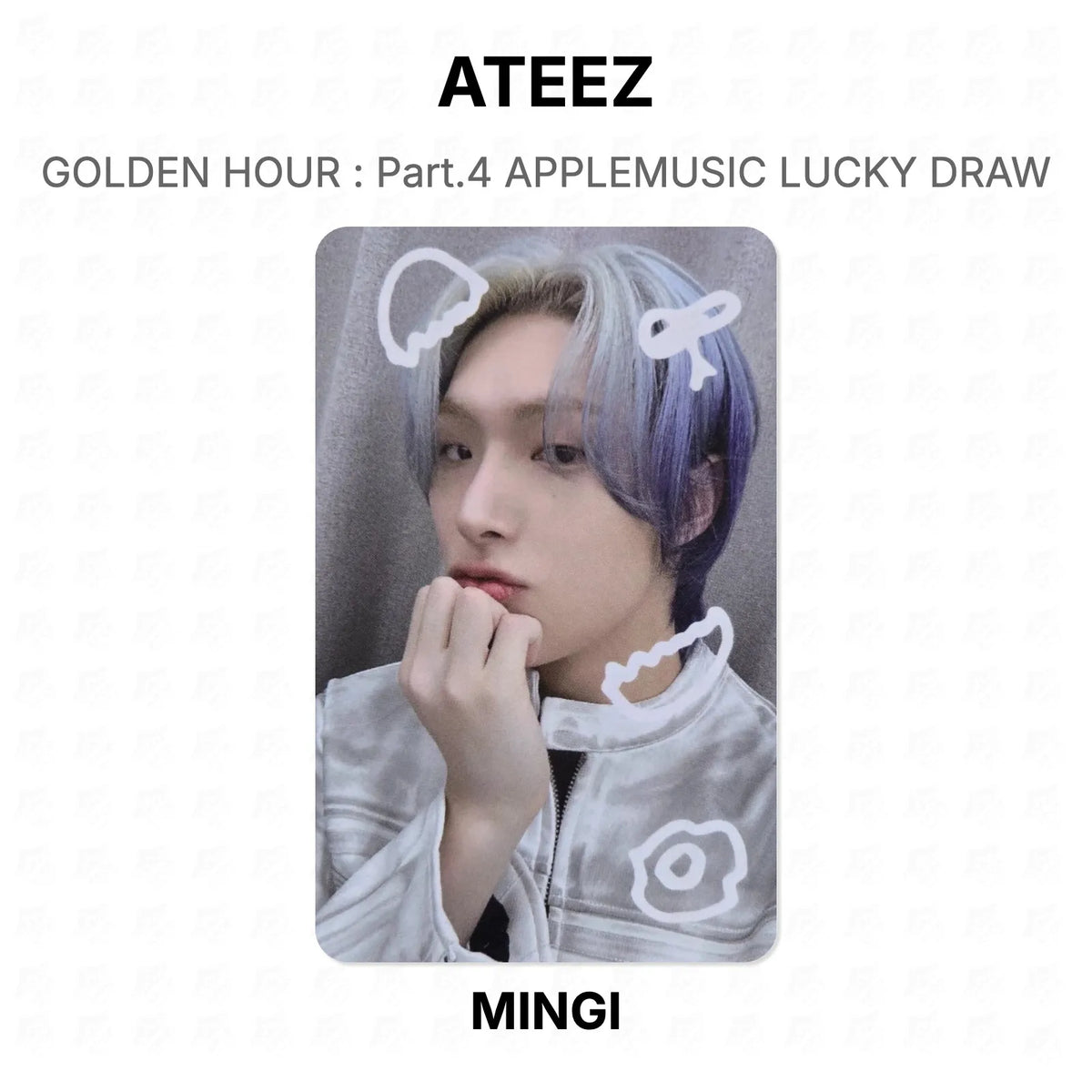 ATEEZ GOLDEN HOUR : Part.4 APPLEMUSIC LUCKY DRAW Official Photocard