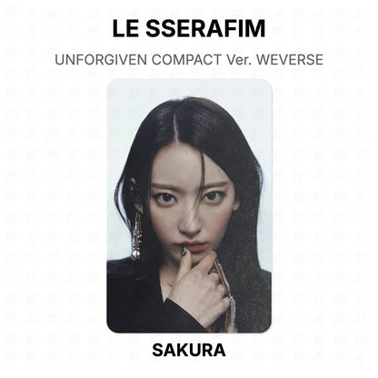 LE SSERAFIM UNFORGIVEN COMPACT Ver. WEVERSE Official Photocard
