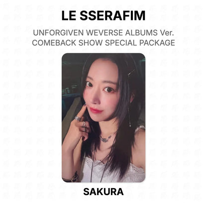 LE SSERAFIM UNFORGIVEN WEVERSE ALBUMS Ver. COMEBACK SHOW SPECIAL PACKAGE Official Photocard