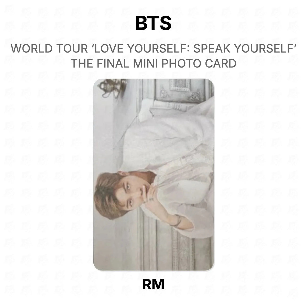 BTS WORLD TOUR ‘LOVE YOURSELF: SPEAK YOURSELF’ THE FINAL MINI PHOTO CARD photocard oficial