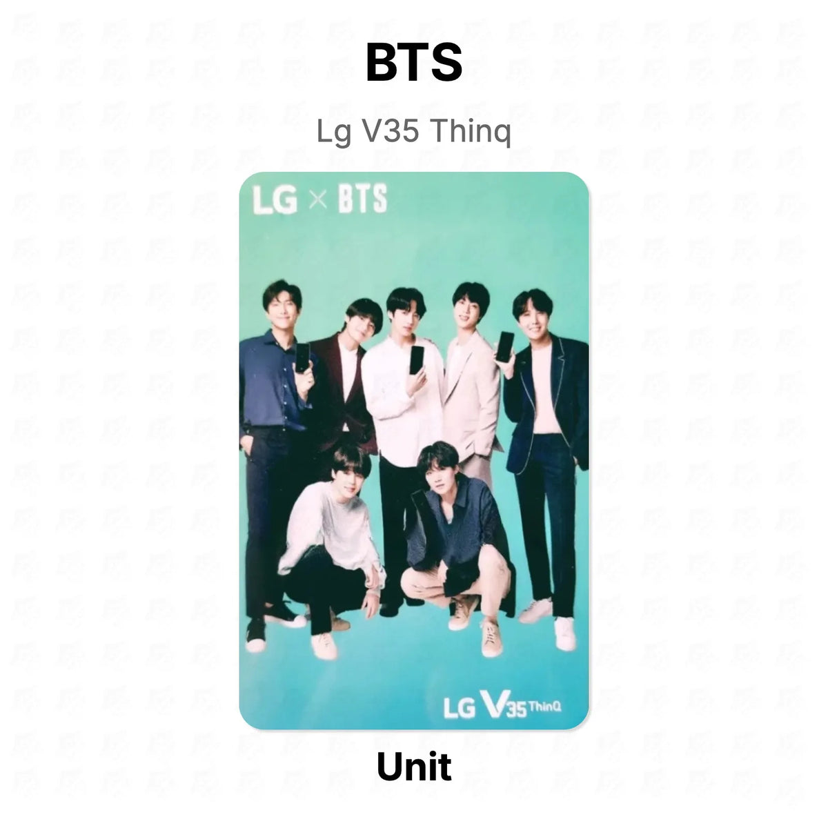 BTS Lg V35 Thinq photocard oficial