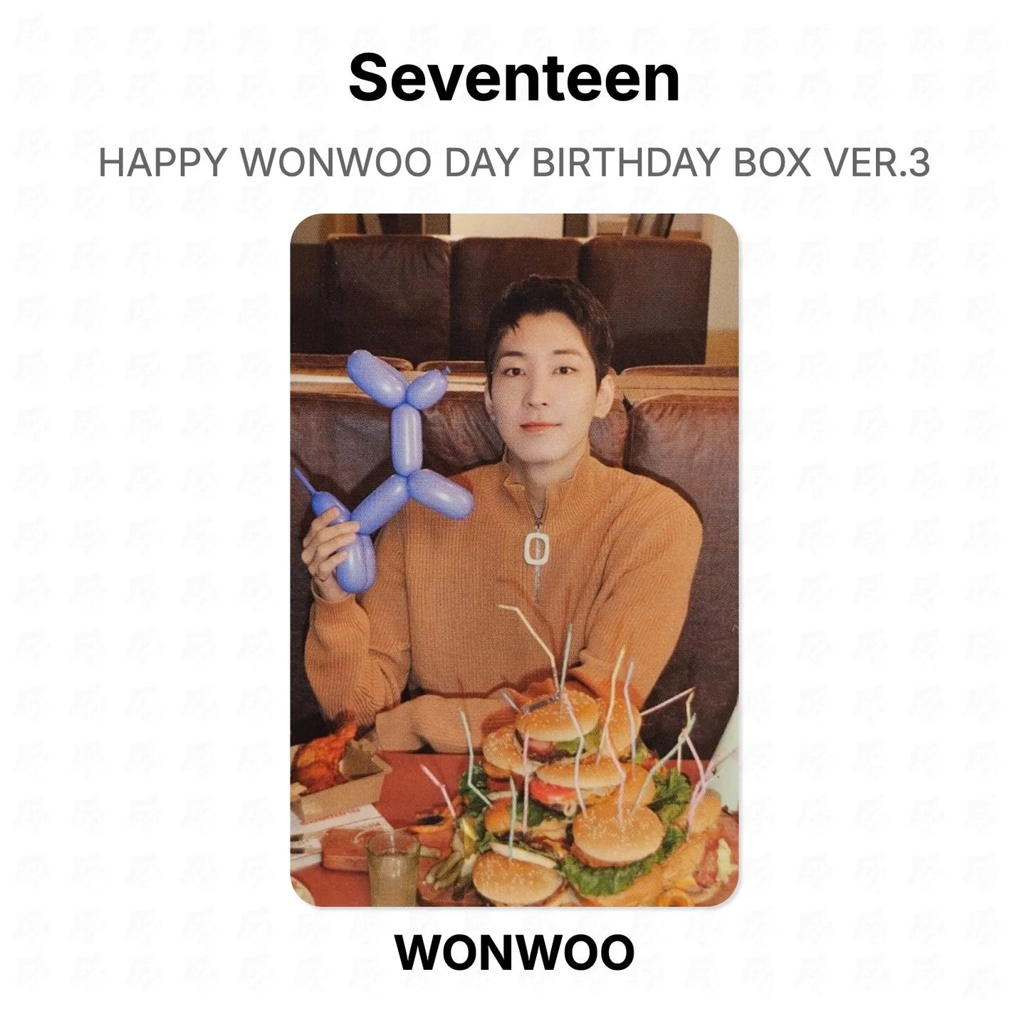 Seventeen HAPPY WONWOO DAY BIRTHDAY BOX VER.3 Official Photocard