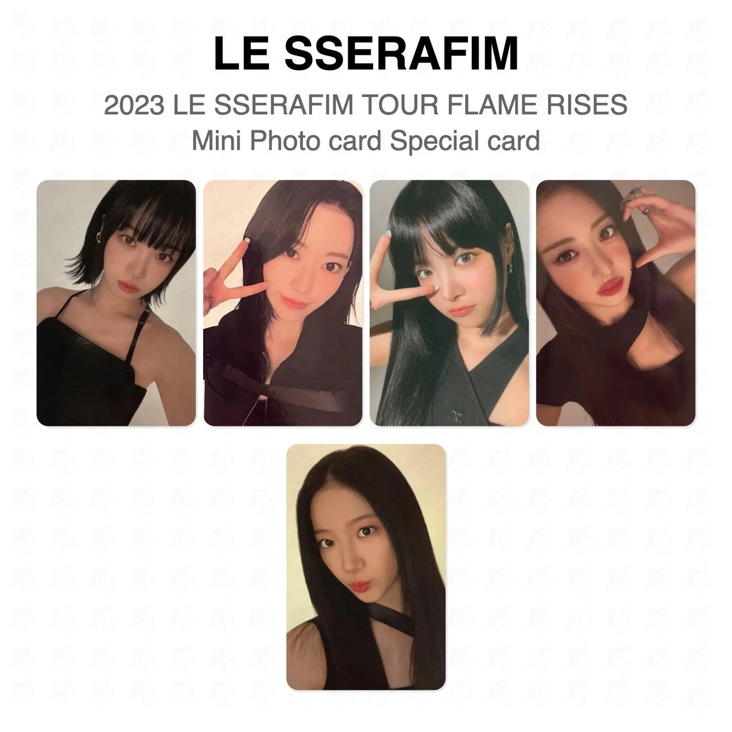 LE SSERAFIM 2023 LE SSERAFIM TOUR FLAME RISES Mini Photo card Special card Official Photocard