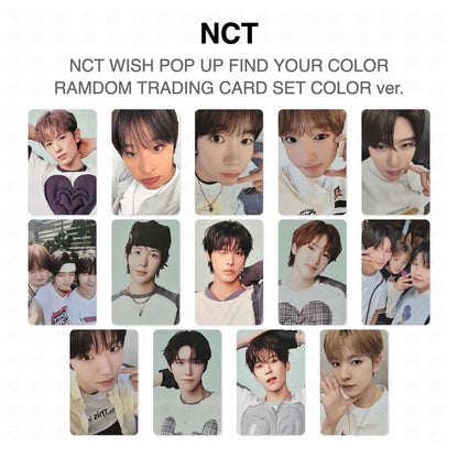 NCT WISH POP UP FIND YOUR COLOR RAMDOM TRADING CARD SET COLOR ver. Official Photocard