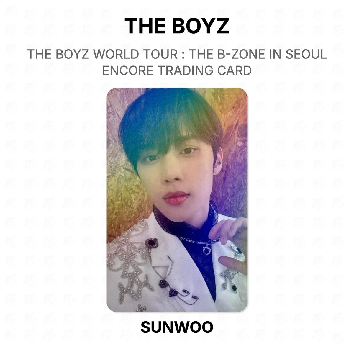 THE BOYZ WORLD TOUR : THE B-ZONE IN SEOUL ENCORE TRADING CARD Official Photocard