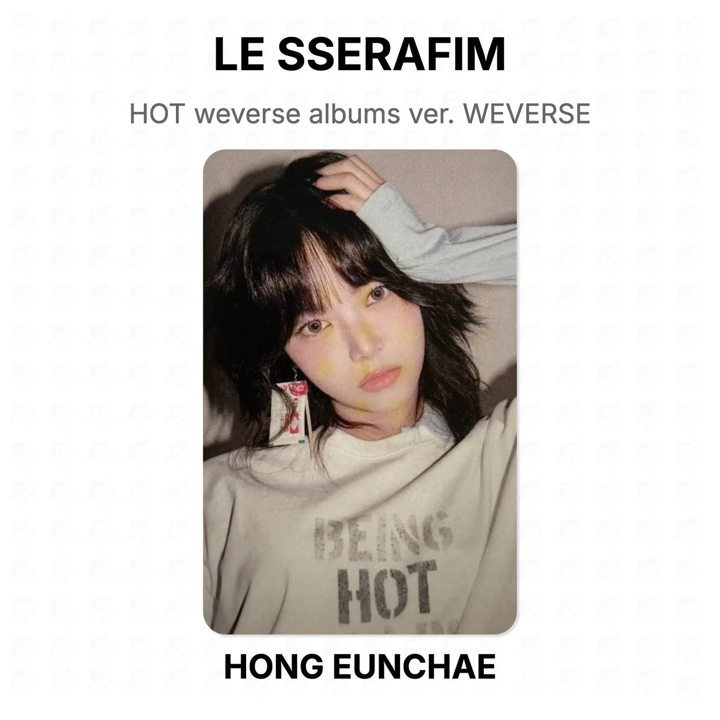 LE SSERAFIM HOT weverse albums ver. WEVERSE Official Photocard
