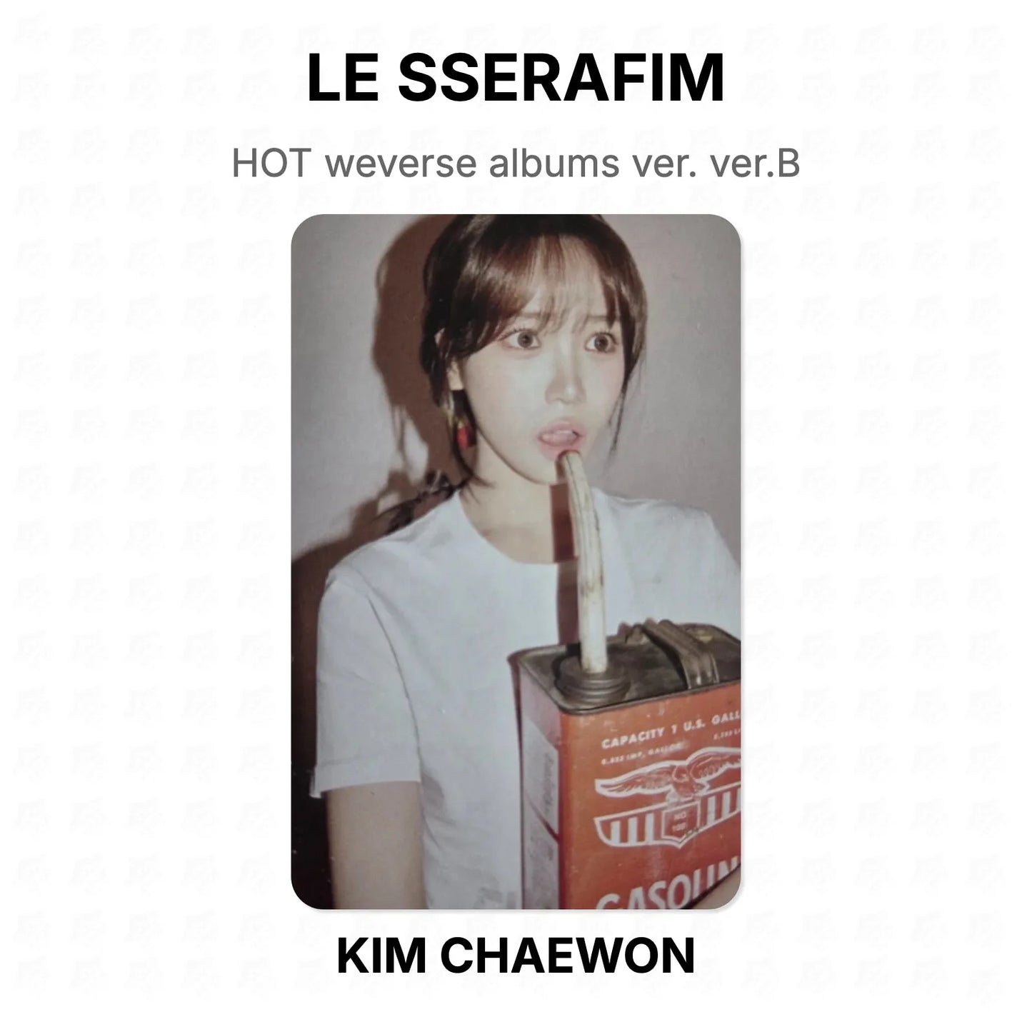 LE SSERAFIM HOT weverse albums ver. ver.B Official Photocard
