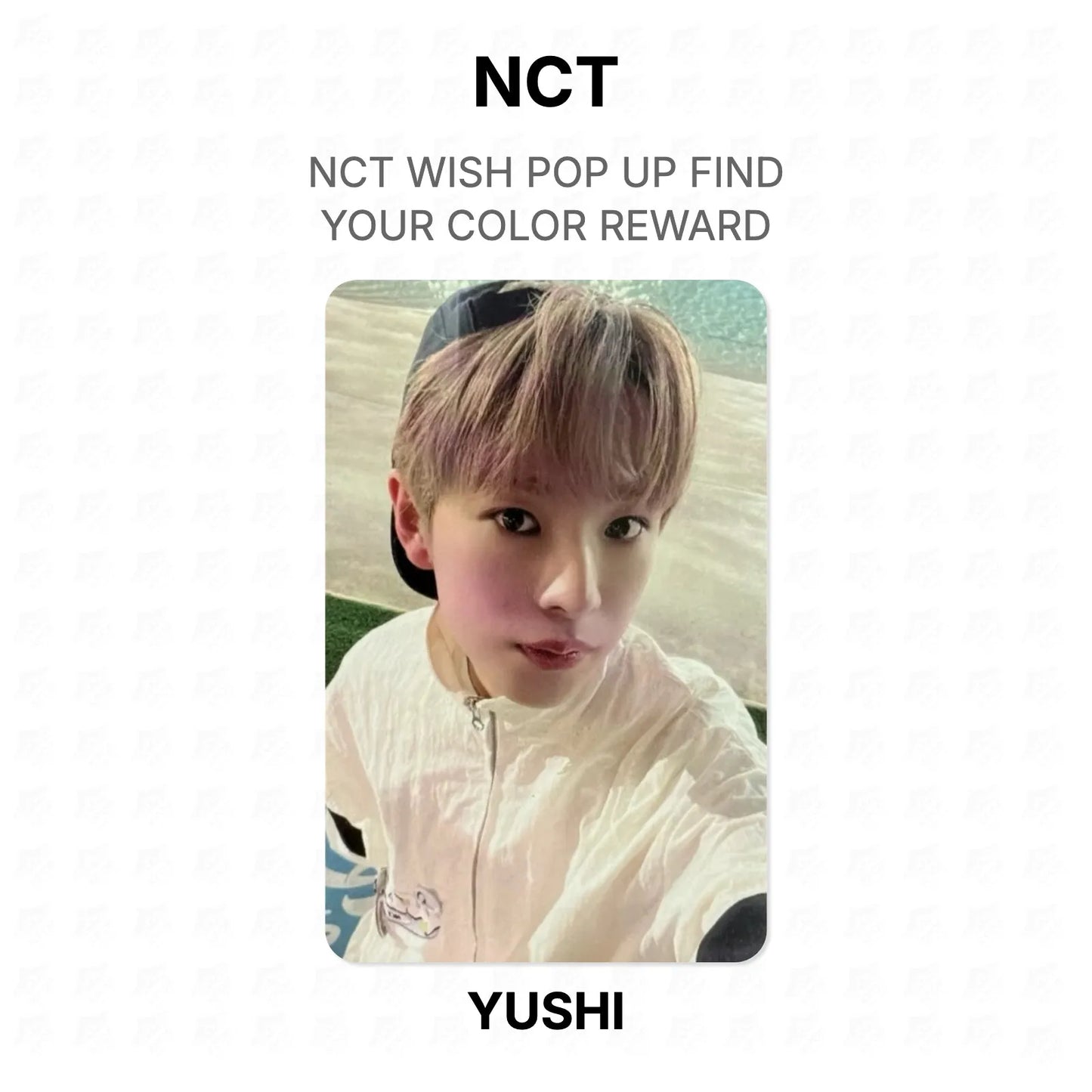 NCT WISH POP UP FIND YOUR COLOR REWARD Official Photocard