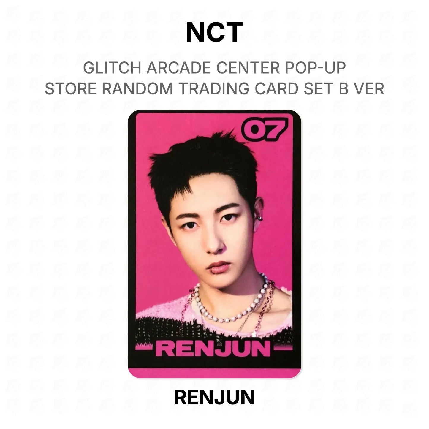 NCT GLITCH ARCADE CENTER POP-UP STORE RANDOM TRADING CARD SET B VER Official Photocard