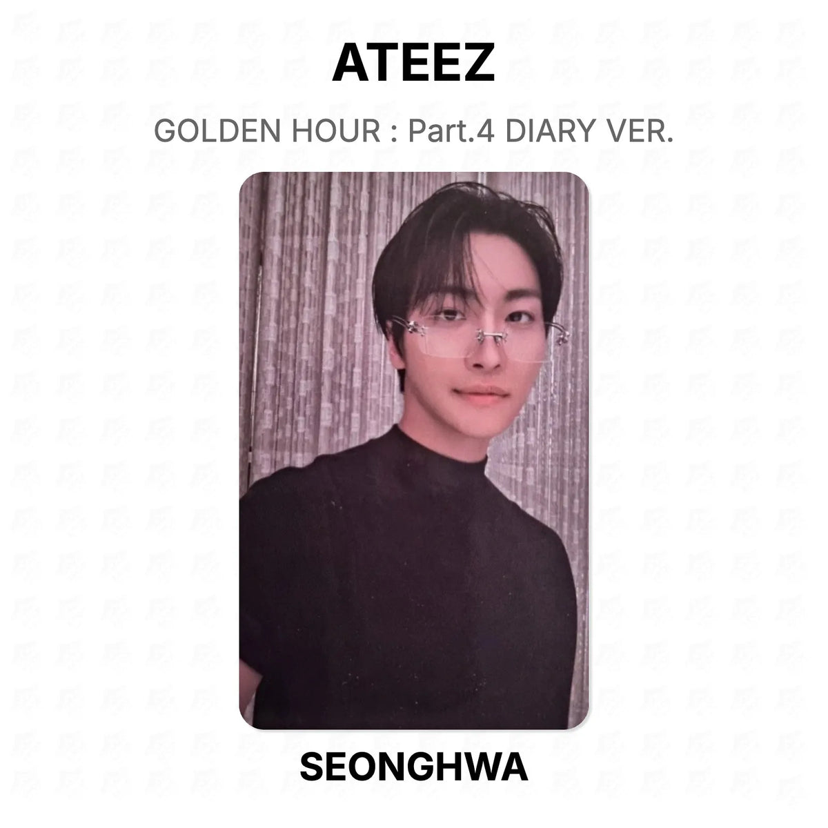 ATEEZ GOLDEN HOUR : Part.4 DIARY VER. Official Photocard