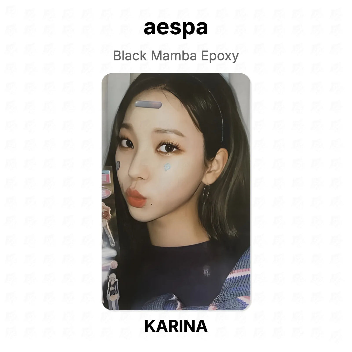aespa Black Mamba Epoxy Official Photocard