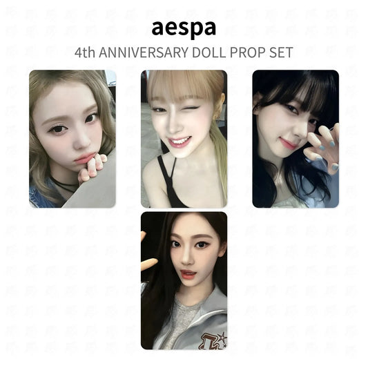 aespa 4th ANNIVERSARY DOLL PROP SET Official Photocard