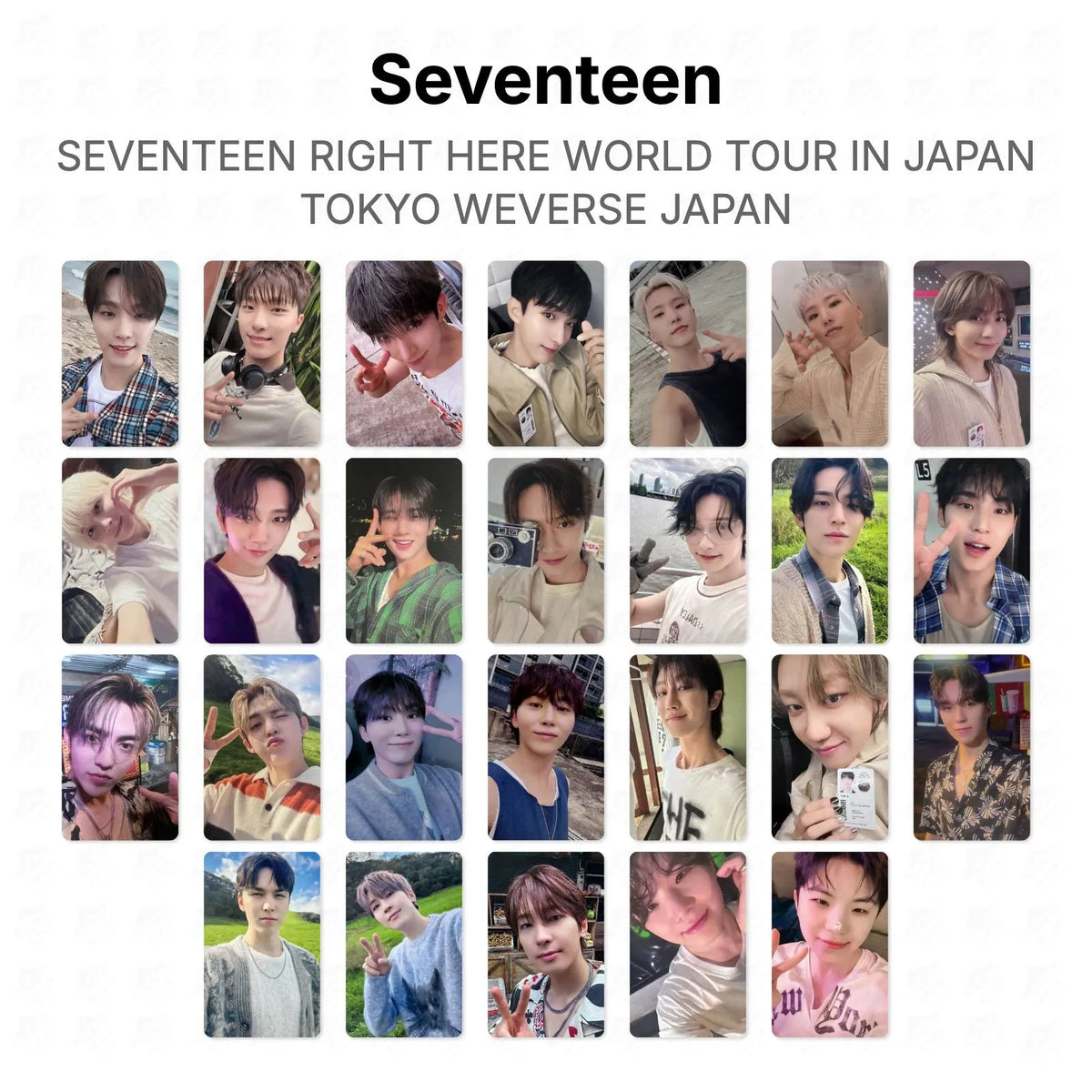 Seventeen RIGHT HERE WORLD TOUR IN JAPAN TOKYO WEVERSE JAPAN Official Photocard