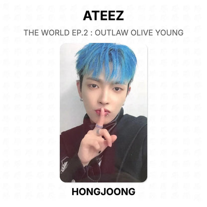 ATEEZ THE WORLD EP.2 : OUTLAW OLIVE YOUNG Official Photocard