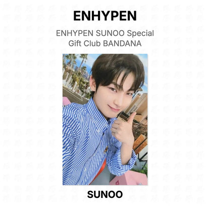 ENHYPEN SUNOO Special Gift Club BANDANA Official Photocard