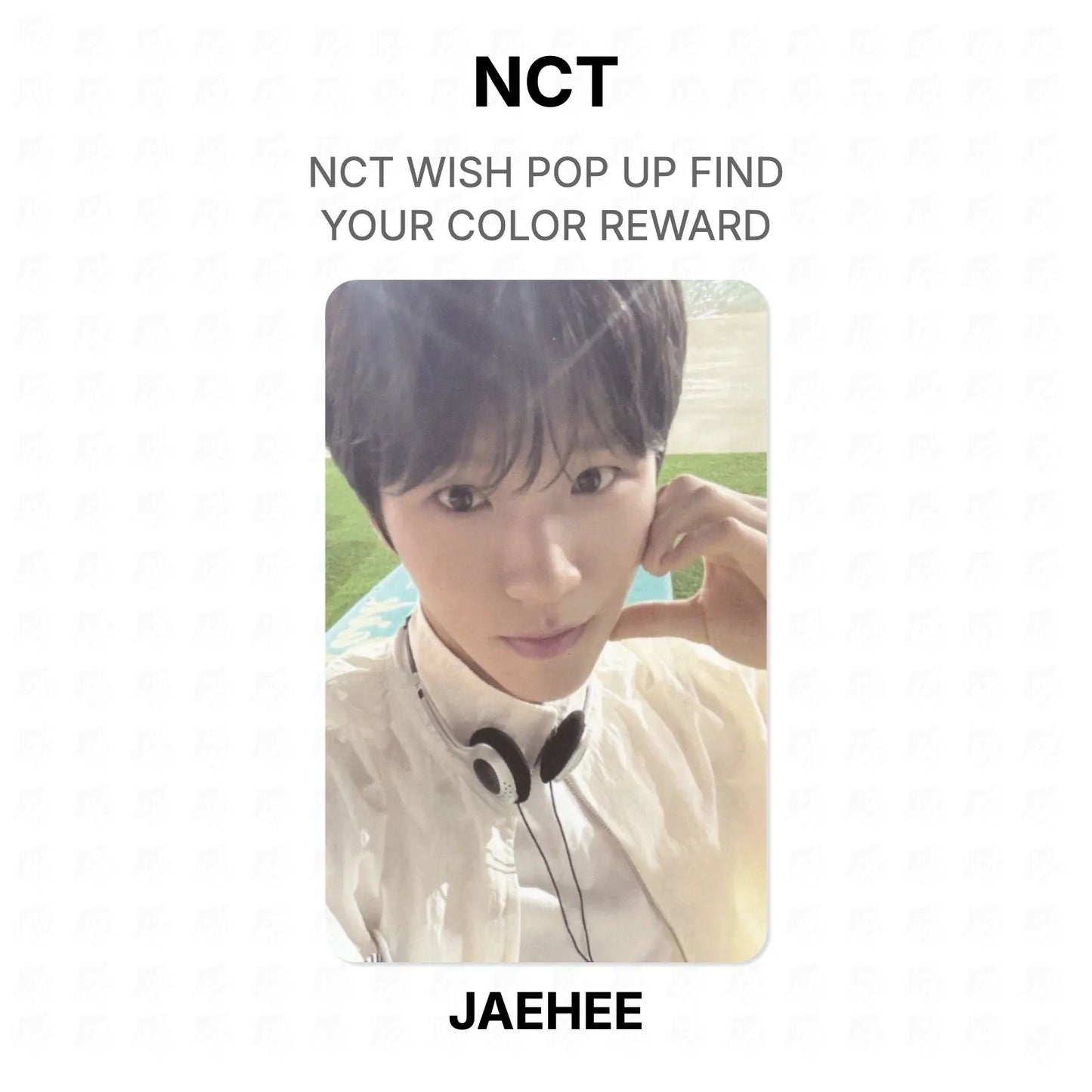 NCT WISH POP UP FIND YOUR COLOR REWARD Official Photocard