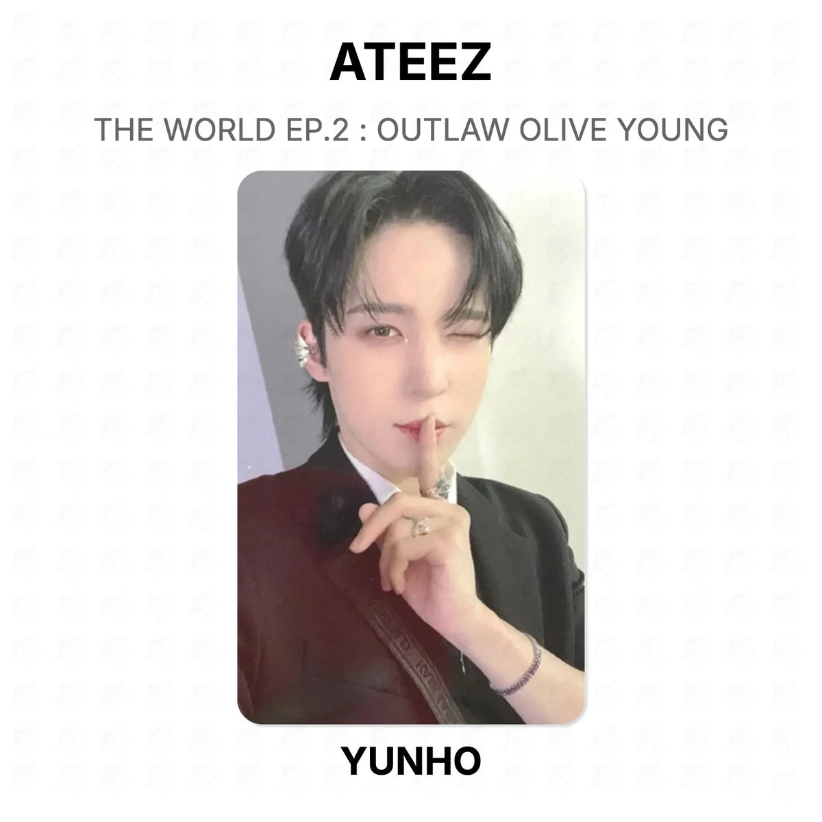 ATEEZ THE WORLD EP.2 : OUTLAW OLIVE YOUNG Official Photocard