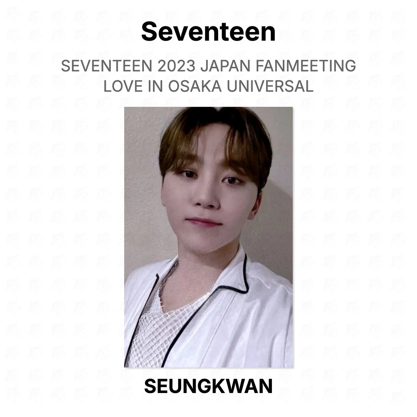 Seventeen 2023 JAPAN FANMEETING LOVE IN OSAKA UNIVERSAL Official Photocard