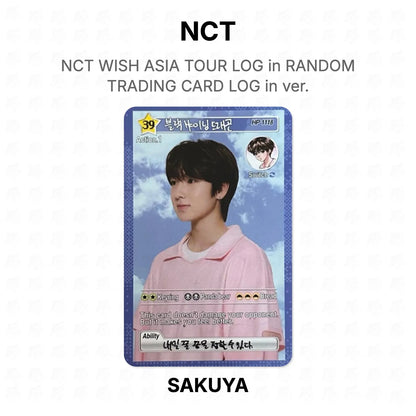 NCT WISH ASIA TOUR LOG in RANDOM TRADING CARD LOG in ver. Official Photocard