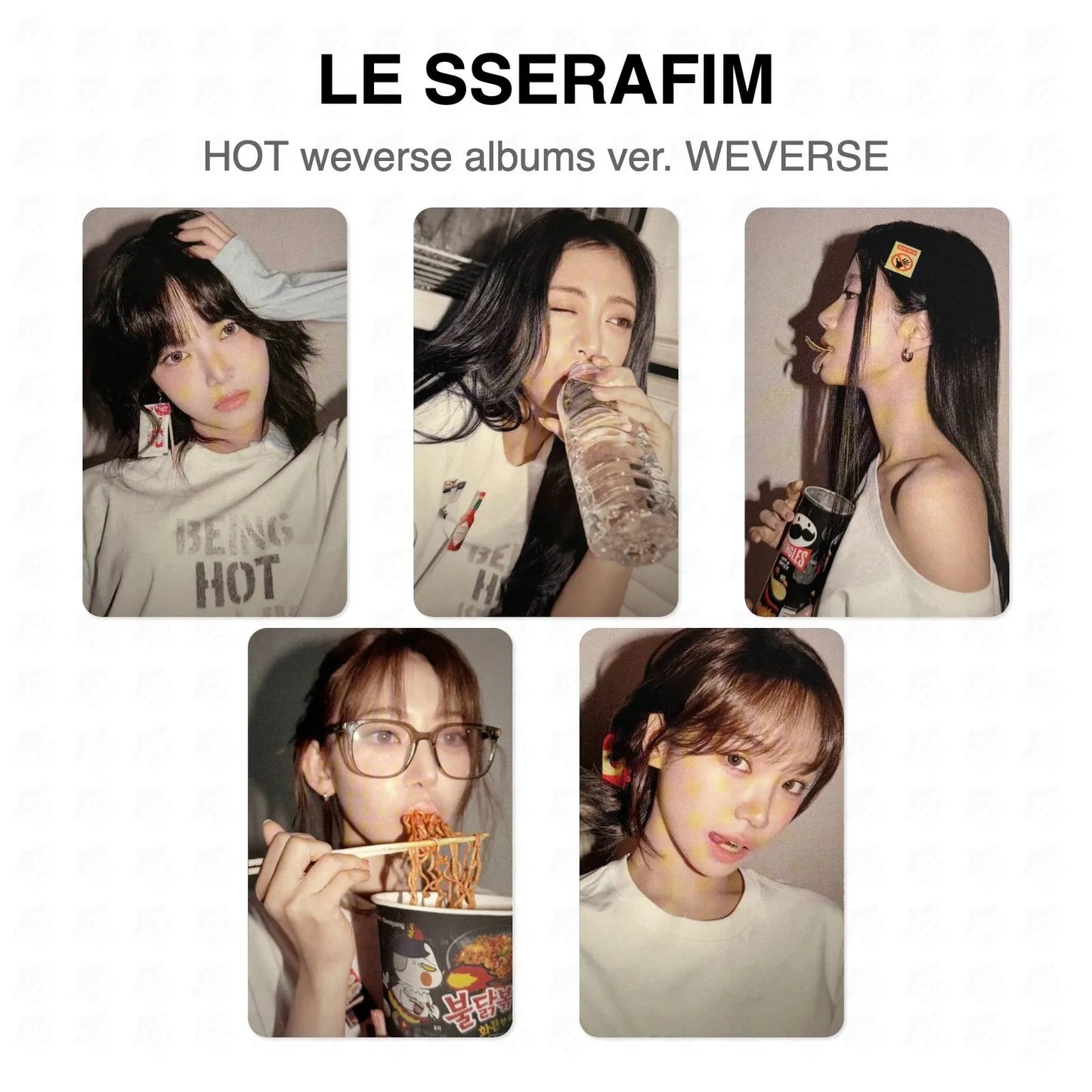 LE SSERAFIM HOT weverse albums ver. WEVERSE Official Photocard