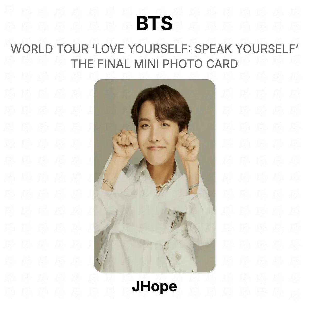 BTS WORLD TOUR ‘LOVE YOURSELF: SPEAK YOURSELF’ THE FINAL MINI PHOTO CARD photocard oficial