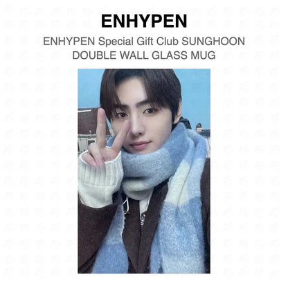ENHYPEN Special Gift Club SUNGHOON DOUBLE WALL GLASS MUG Official Photocard