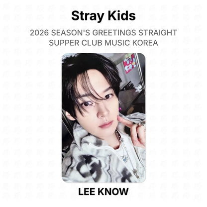 Stray Kids 2026 SEASON'S GREETINGS STRAIGHT SUPPER CLUB MUSIC KOREA Official Photocard