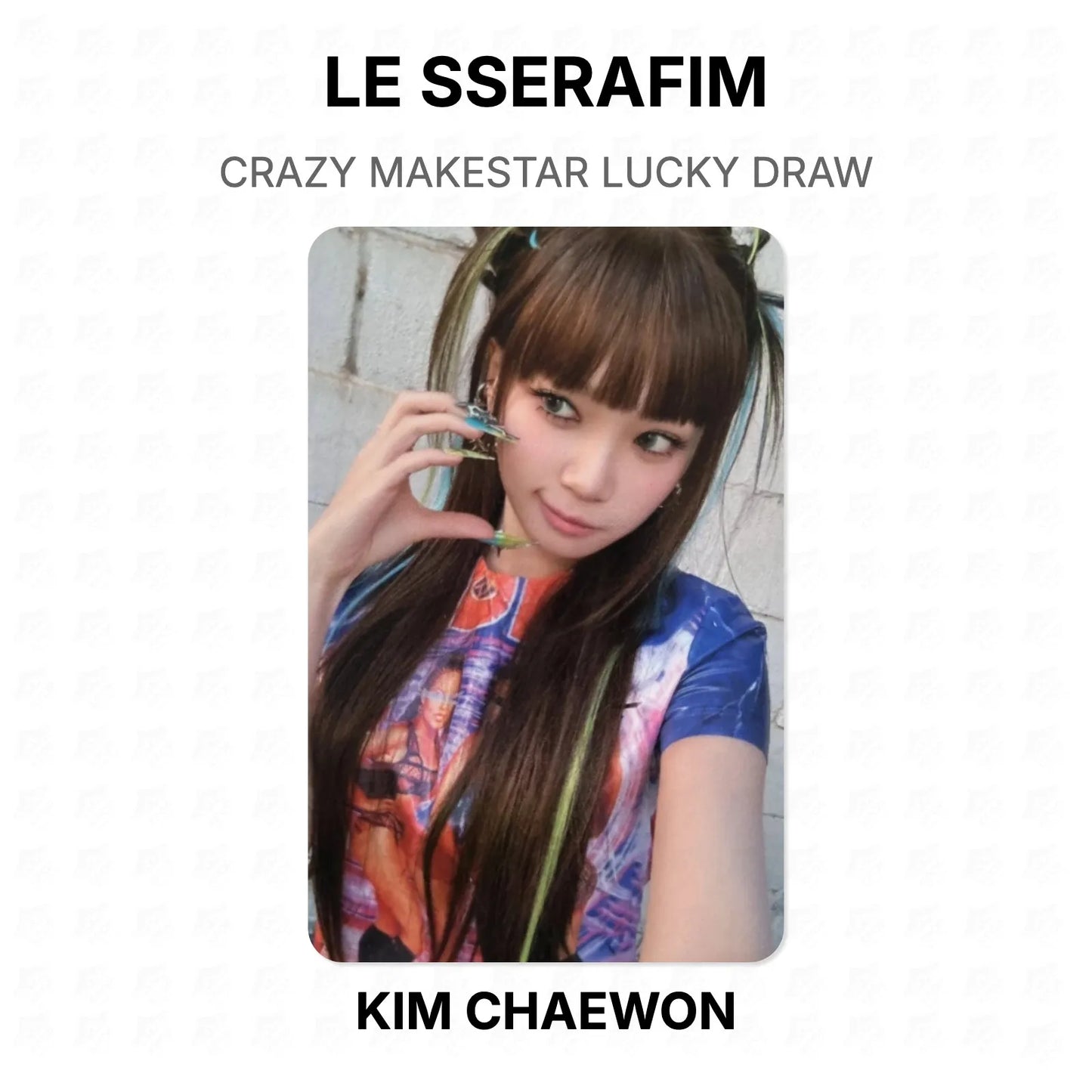 LE SSERAFIM CRAZY MAKESTAR LUCKY DRAW Official Photocard