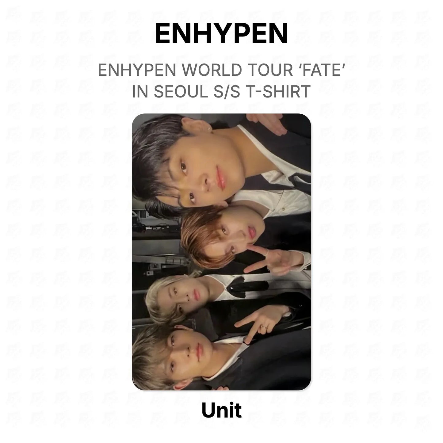ENHYPEN WORLD TOUR ‘FATE’ IN SEOUL S/S T-SHIRT Official Photocard