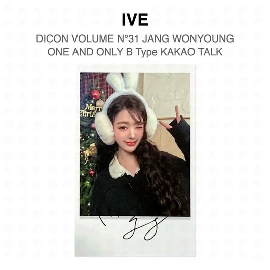 IVE DICON VOLUME N°31 JANG WONYOUNG ONE AND ONLY B Type KAKAO TALK Official Photocard