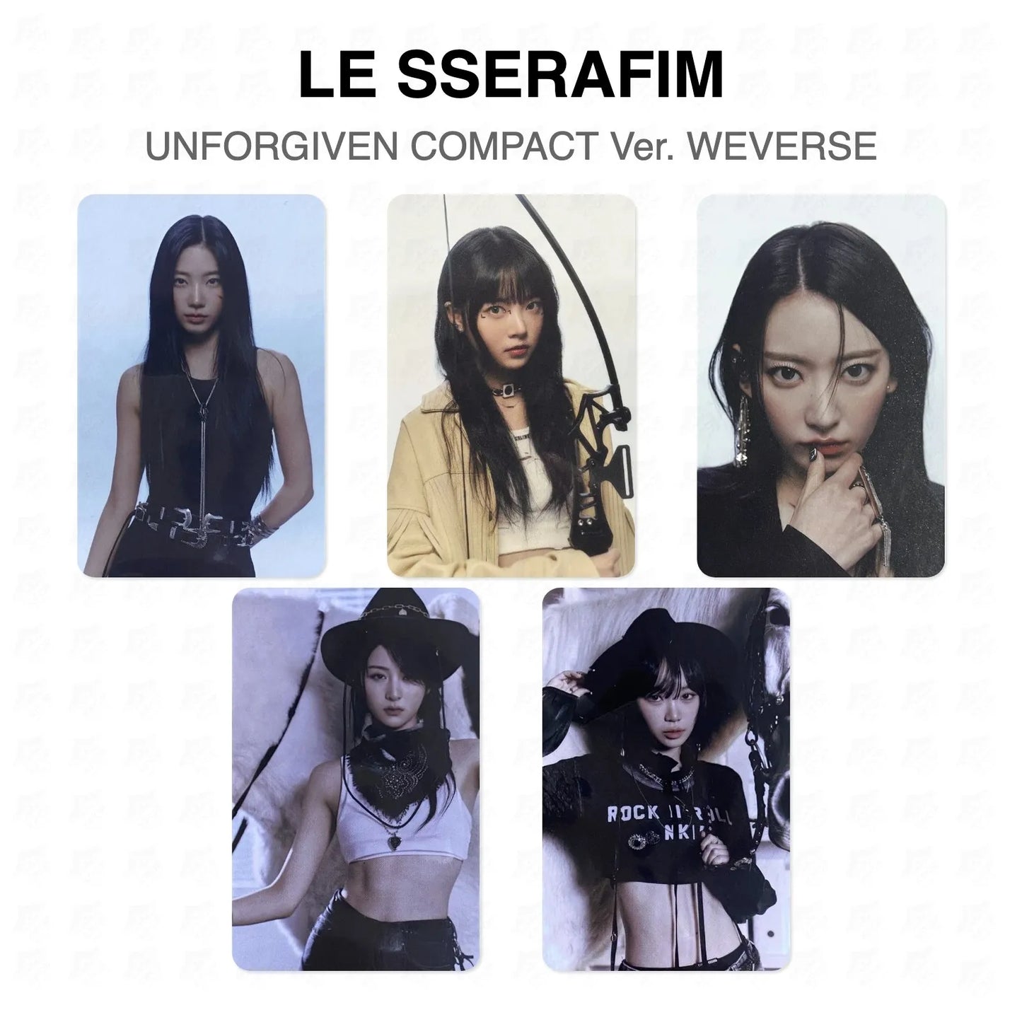 LE SSERAFIM UNFORGIVEN COMPACT Ver. WEVERSE Official Photocard