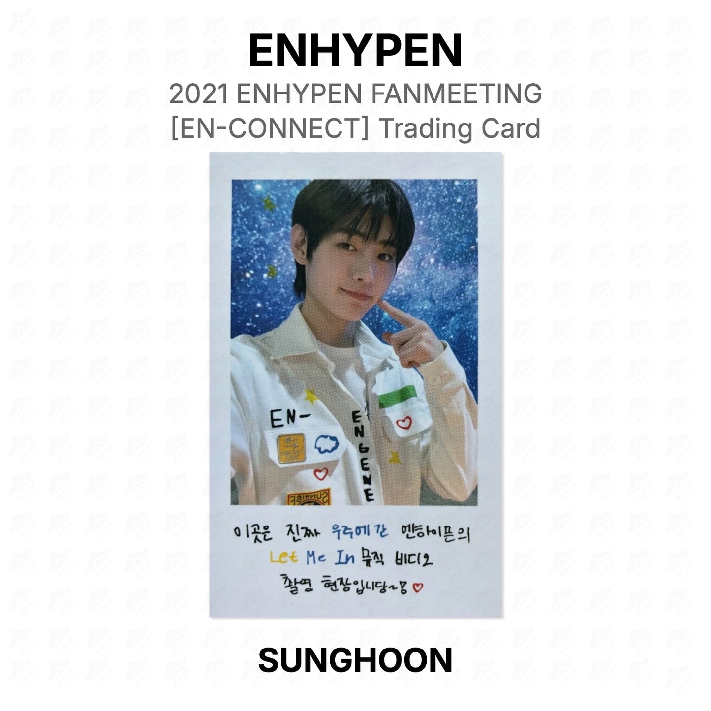 ENHYPEN 2021 ENHYPEN FANMEETING [EN-CONNECT] Trading Card Official Photocard