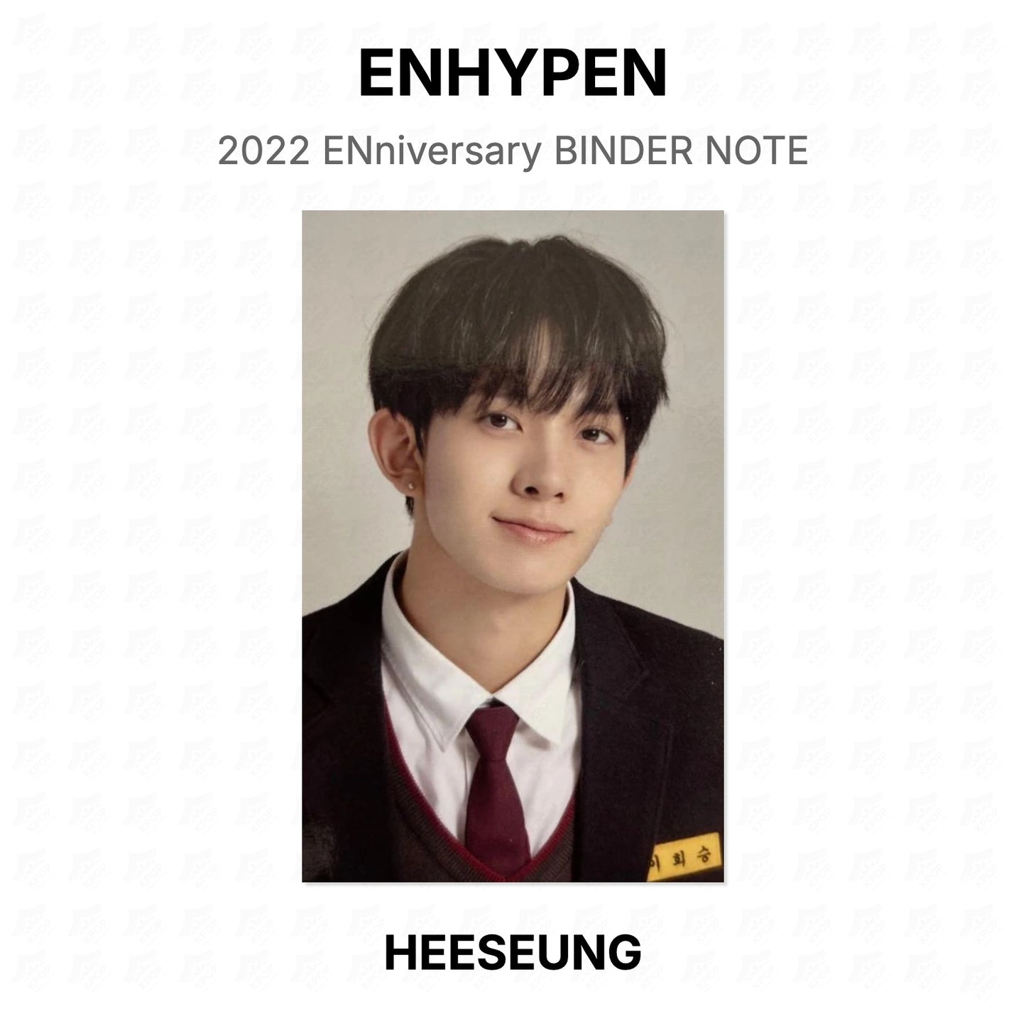 ENHYPEN 2022 ENniversary BINDER NOTE Official Photocard