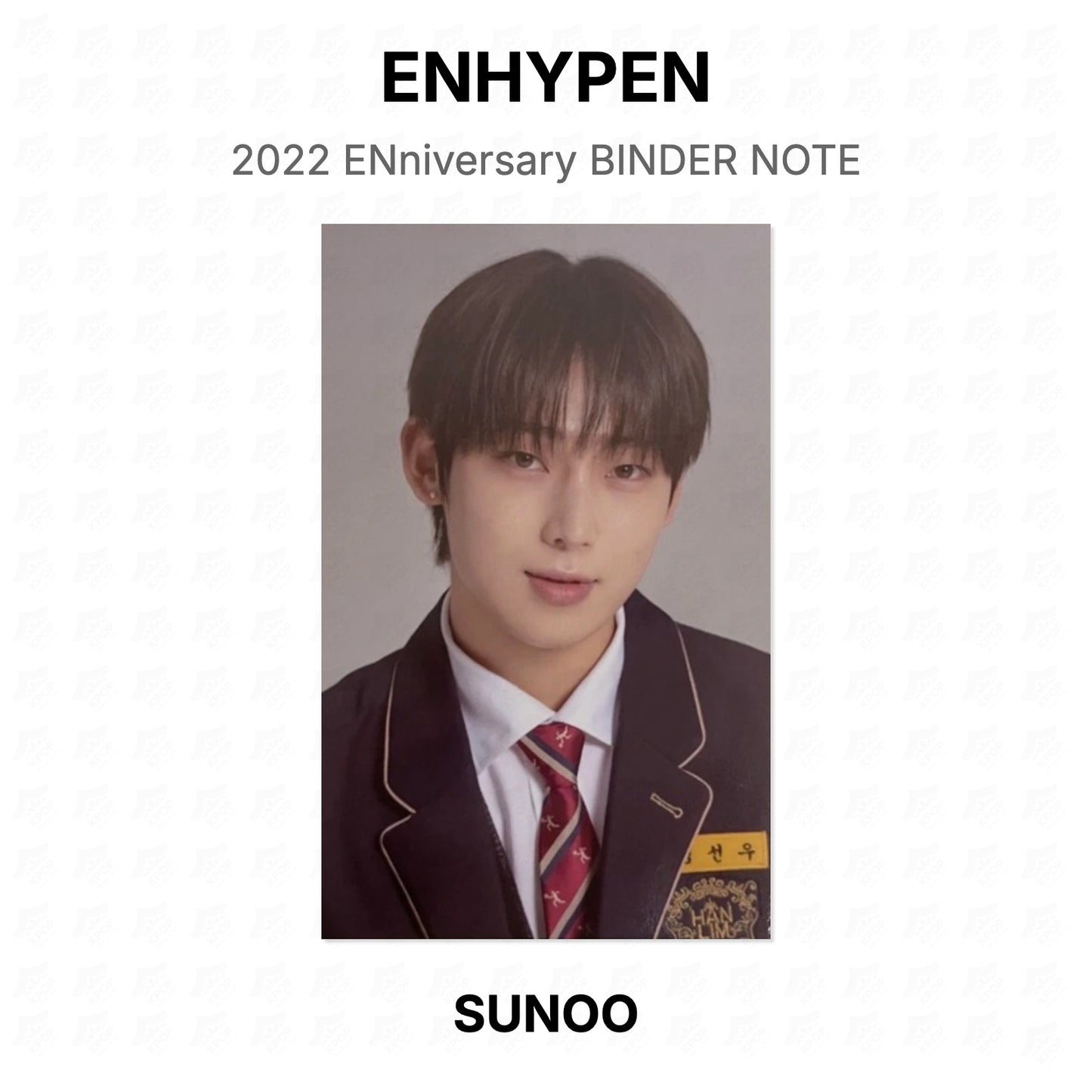 ENHYPEN 2022 ENniversary BINDER NOTE Official Photocard