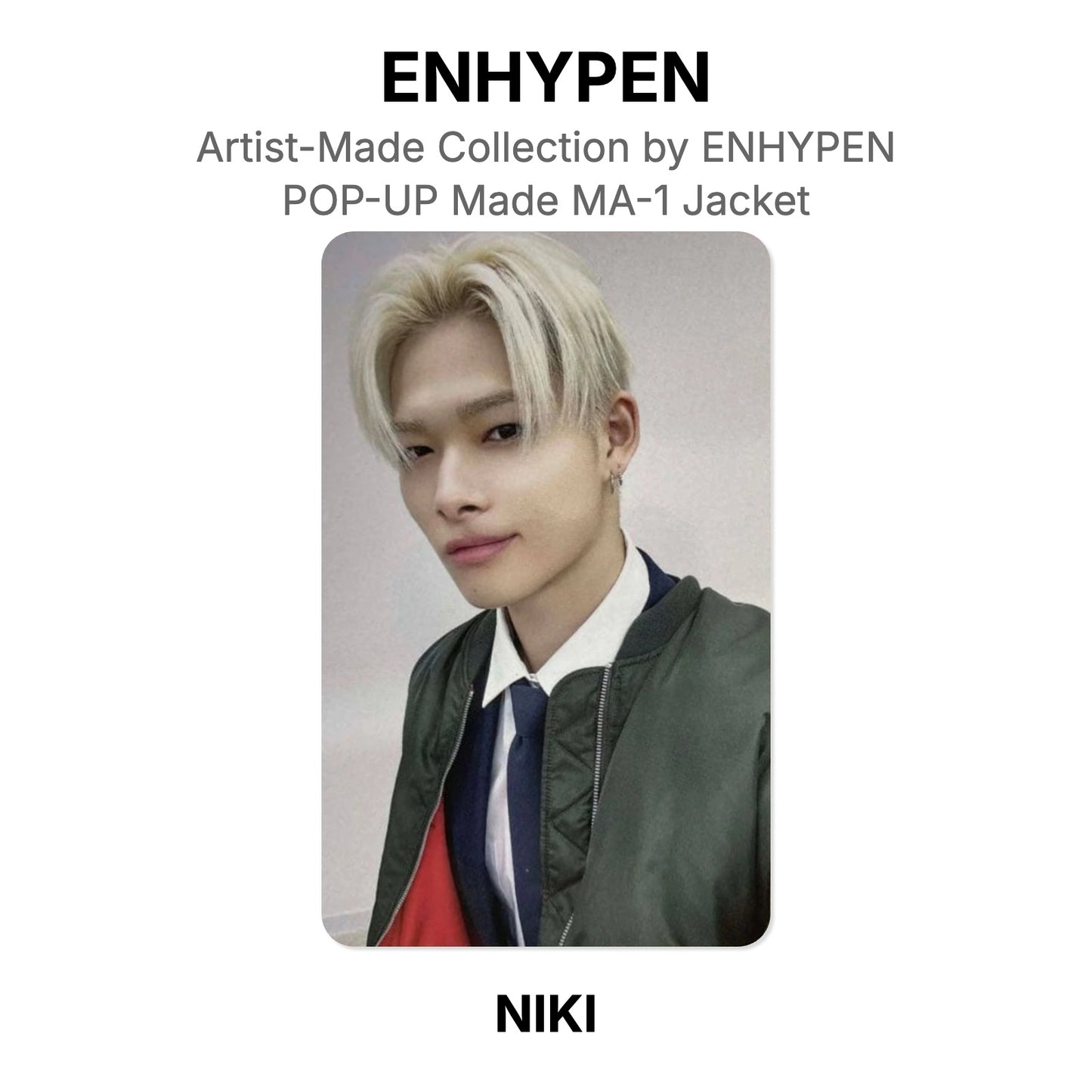 ENHYPEN Artist-Made Collection by ENHYPEN POP-UP Made MA-1 Jacket Official Photocard