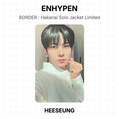 ENHYPEN BORDER : Hakanai Solo Jacket Limited Official Photocard